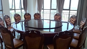 惠州太平洋保险Z36钢化玻璃电动火锅桌